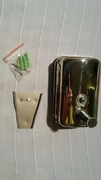 Dispensador de sabão e detergente de parede em inox