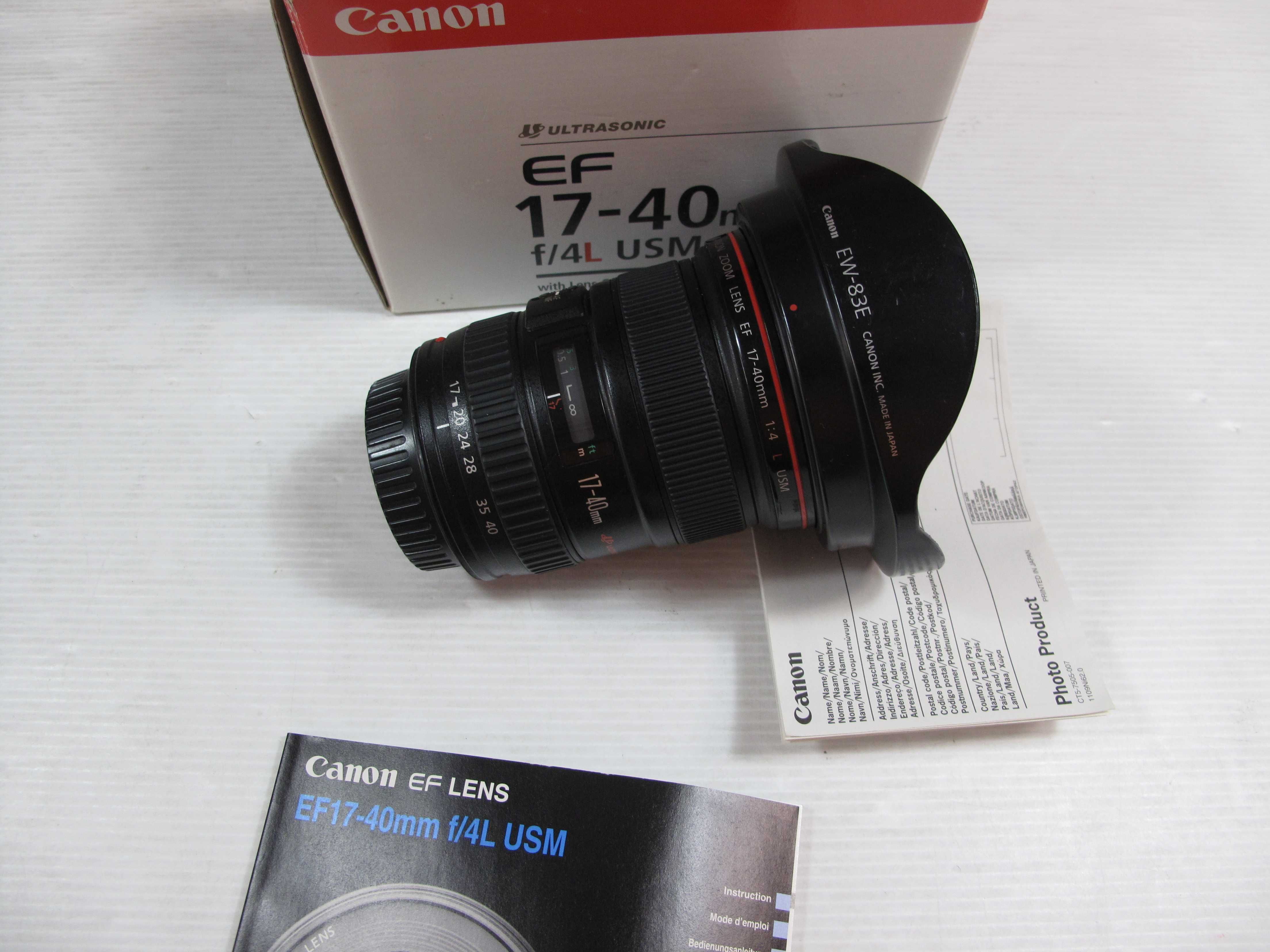 Canon 17-40 L F4 na caixa como NOVA ver fotos