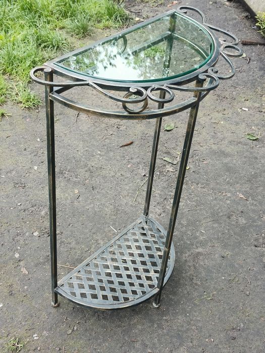 Metaloplastyka Konsola Stolik Ze Szklanym Blatem