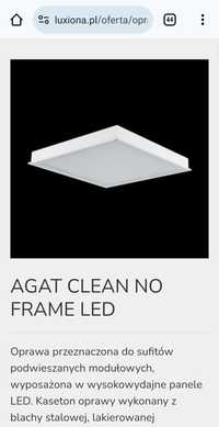 Lampa-Oprawa Agat Clean LED medyczna, gabinet, salon kosmetyczny