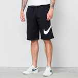 NIKE (L) Sportswear Fleece Shorts Swoosh мужские шорты на флисе черные