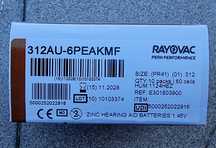 Батарейки номер 312 RAYOVAC