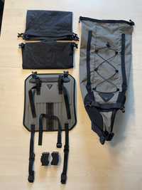 Sakwy Topeak backloader 15L, frontloader 8L czarny- zielony