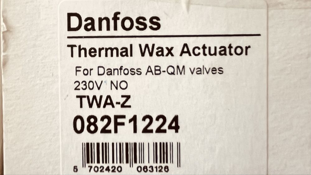 Термопривід Danfoss TWA-Z, 230V, NO (082F1224)