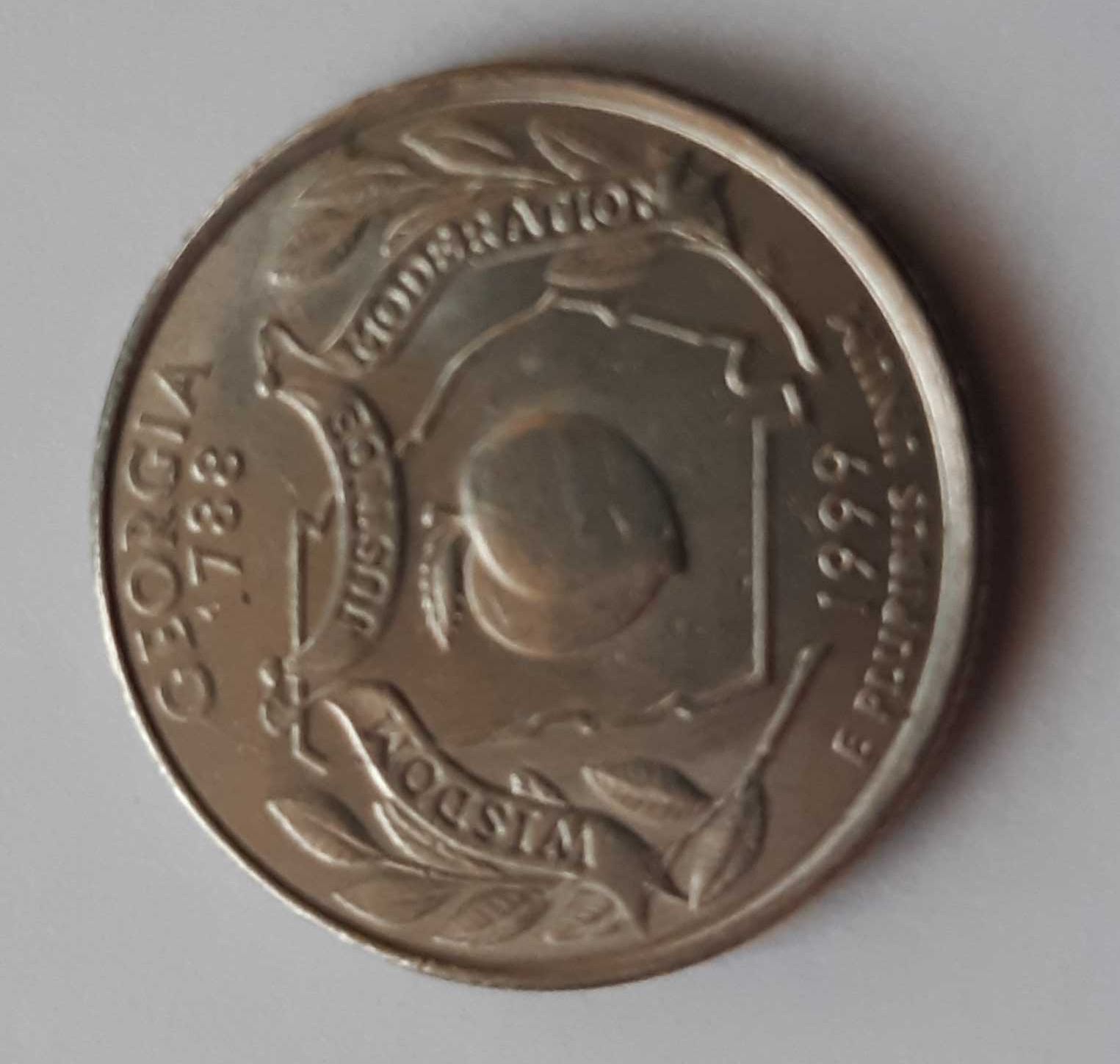 Moneta USA QUARTER DOLLAR 1999 P - STAN GEORGIA - 25 centów - Piękna!