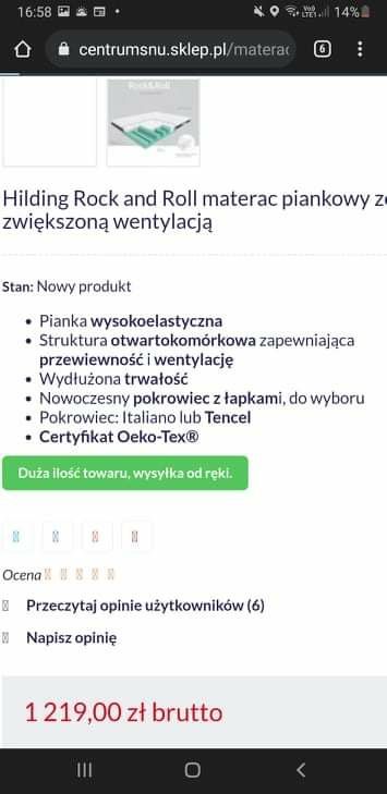 Okazja ! Prawie nowy materac ! 80x200 !