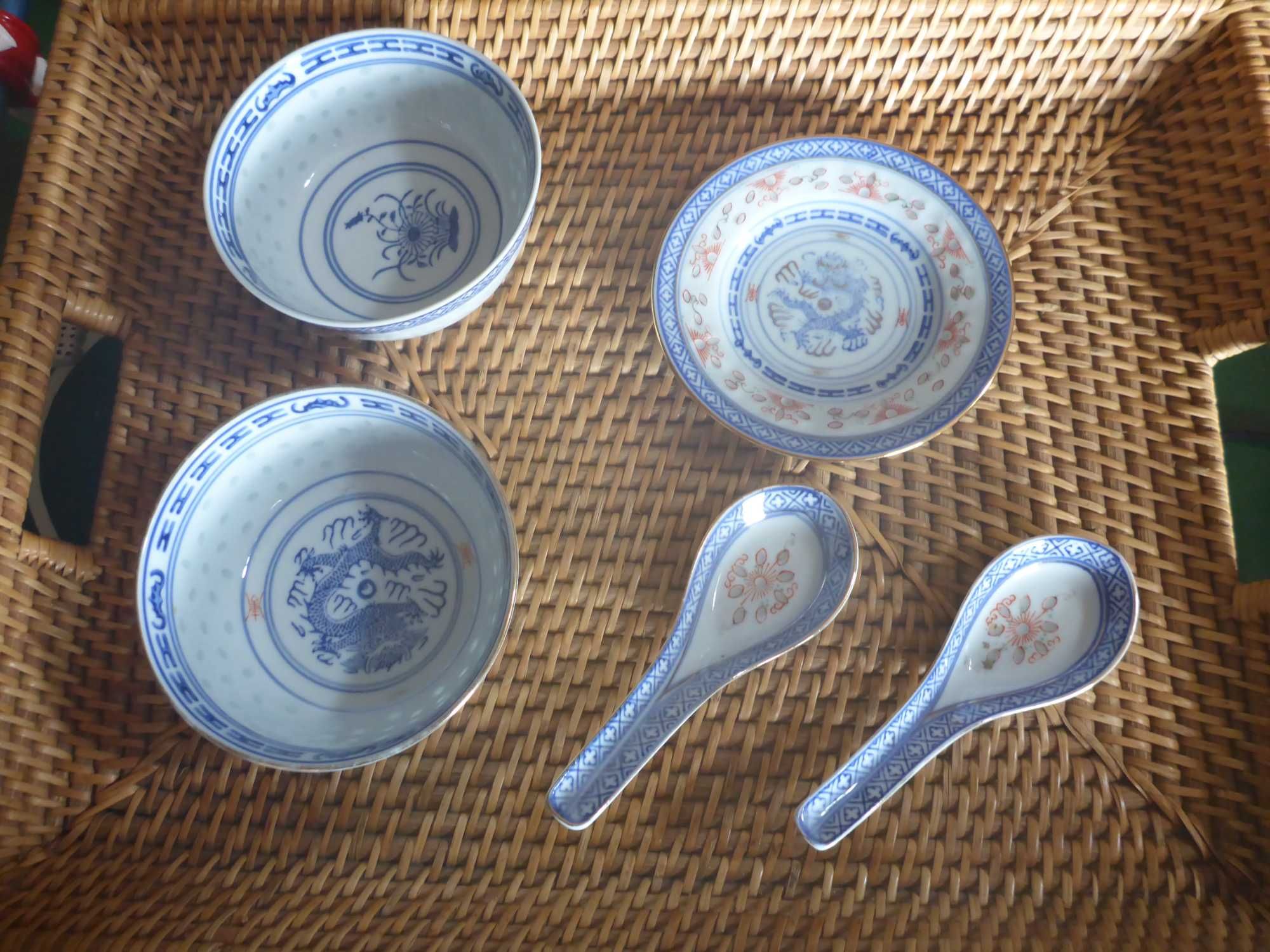 Louça Porcelana Chinesa Bago de Arroz Tigelas, pires, colheres TUDO €7