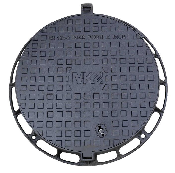 Właz Żeliwny Okrągły DN600 60cm D400 Pokrywa Studzienki Zawias Rygiel