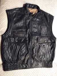 YORN Leather Vest  kultowa  kamizelka skórzana Vintage rozm. 52