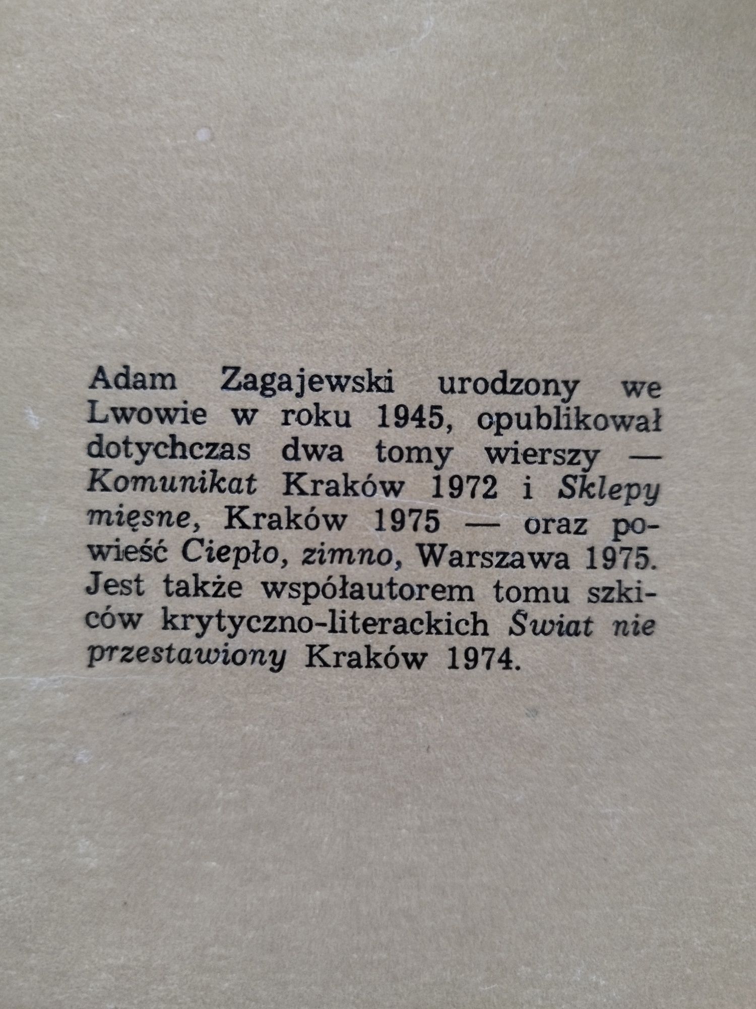 Adam Zagajewski Drugi oddech