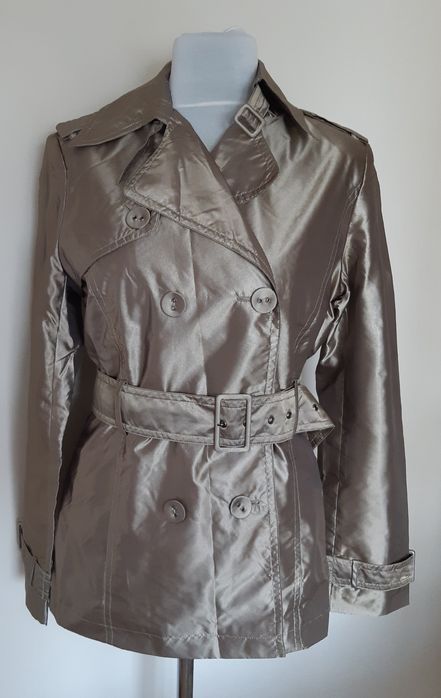 Trencz krótki dopasowany nowy z metką