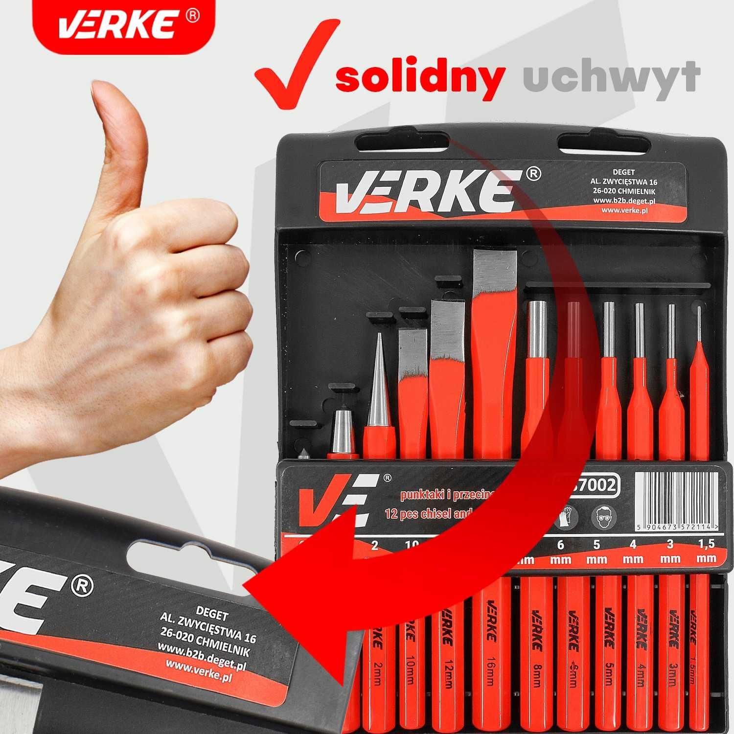 Wybijaki punktaki zestaw dłuto metal przecinaków DŁUTO METAL 12EL