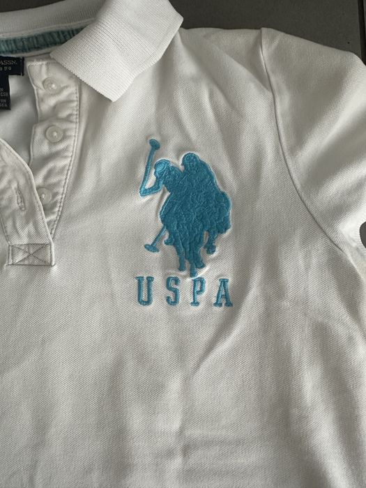 Koszulka biala POLO U.S Polo M bawelniana