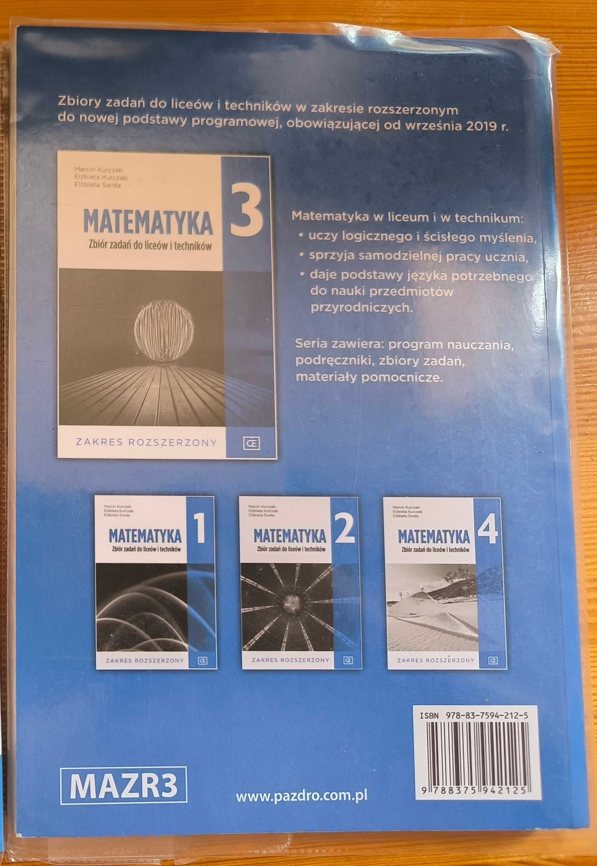 Zbiór zadań Matematyka klasa 3 Pazdro zakres rozszerzony