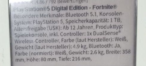 Sony Play Station 5 Digital Edition