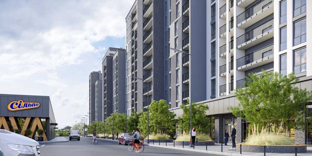 3-кімн. квартира. ЖК «Щасливий Grand». Є власний ТЦ.