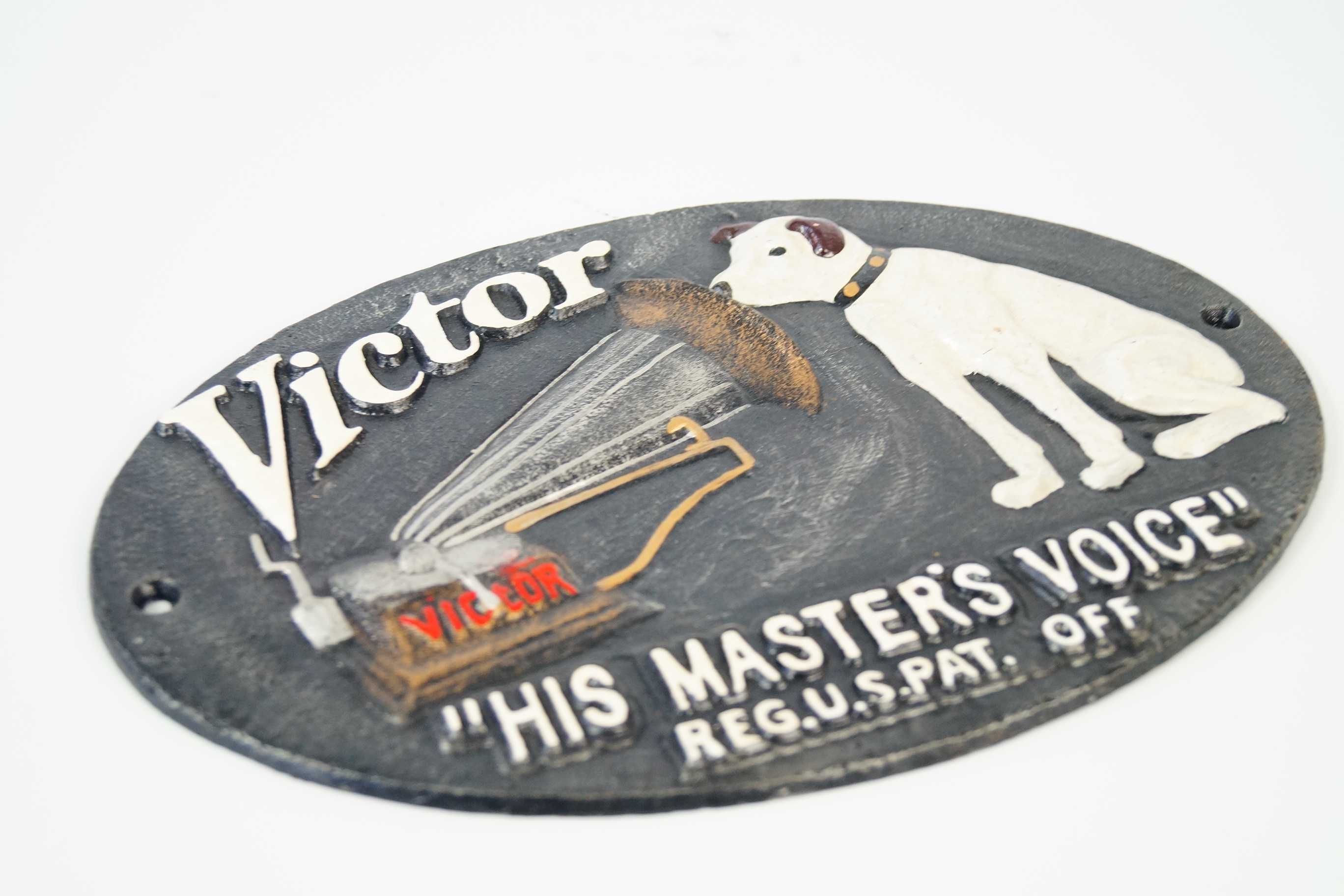 ŻELIWNY SZYLD - his masters voice PIE GRAMOFON