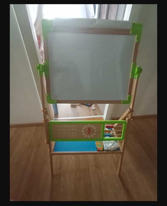 tablica dla dzieci kredowa suchościeralna magnetyczna zegar liczydło