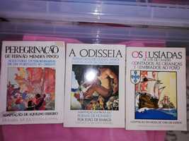 3 livros adaptados em prosa Peregrinação, A Odisseia e Os Lusíadas