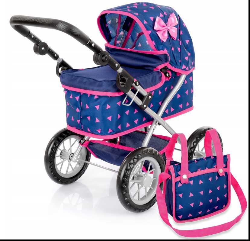 Ładny Wózek dla lalek GŁĘBOKI GONDOLA składany torba regulowany uchwyt