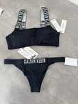Nowy dwuczesciowy strój kapielowy Calvin Klein M czarny stroj kąpielow