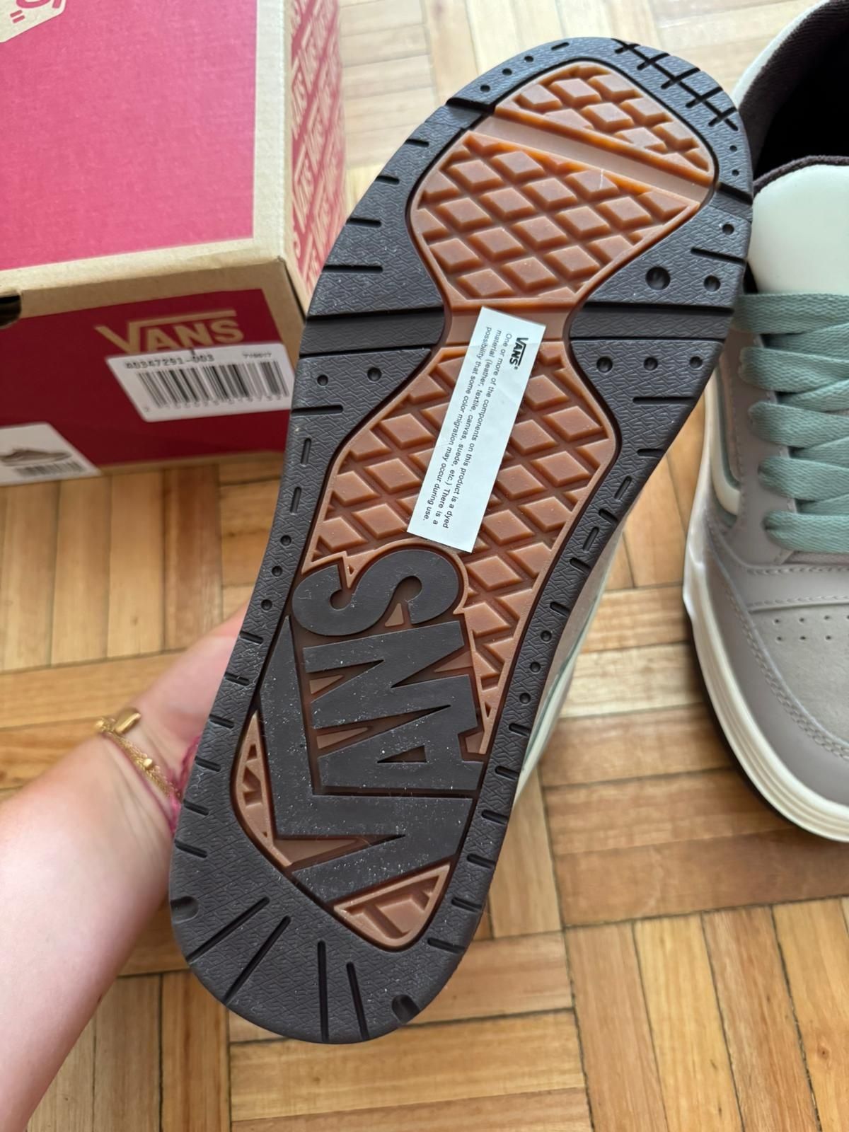Ténis Vans Hylane cinza e turquesa