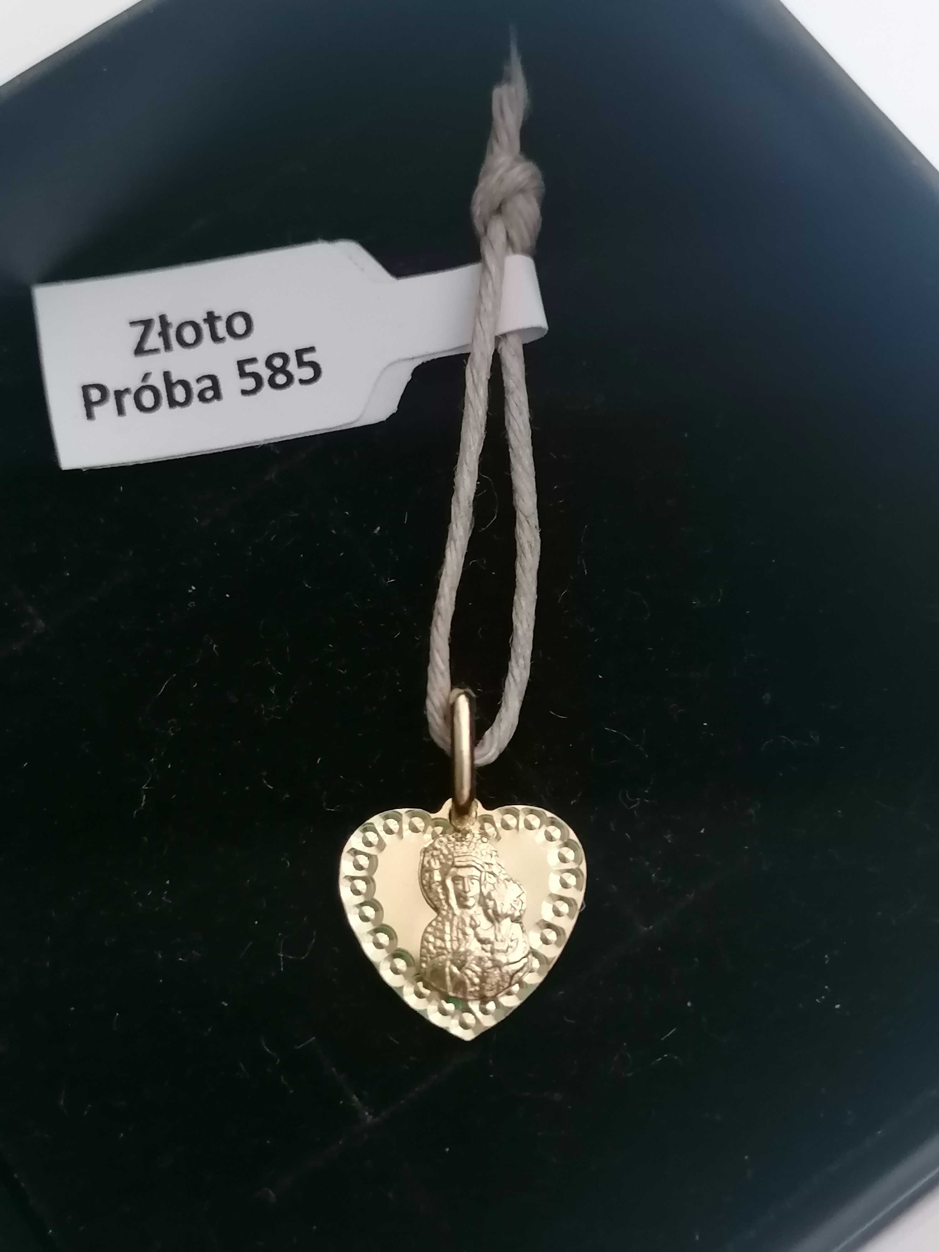 Złoty medalik, Komunia Święta, Matka Boska, p. 585,14K