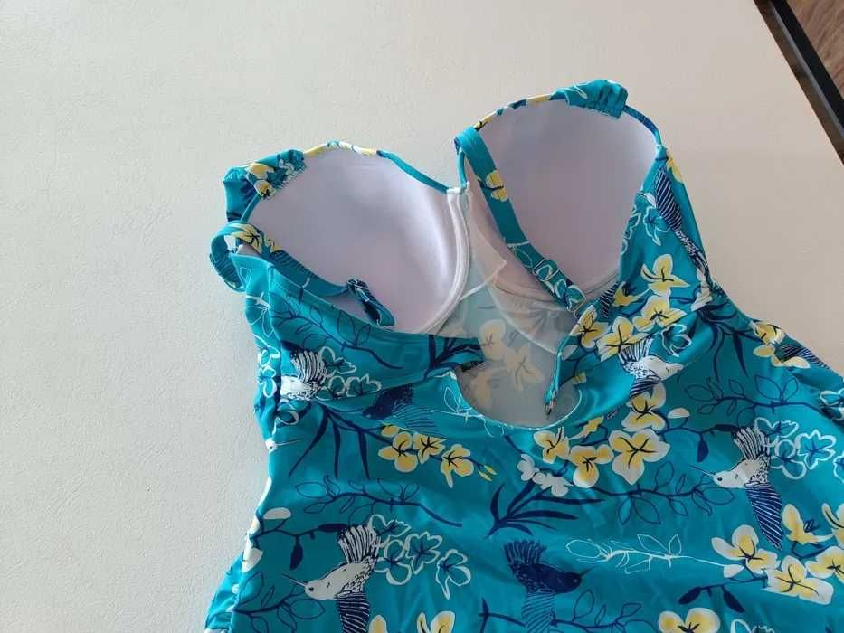 Tankini ciążowe 40 L niebieski  żółty