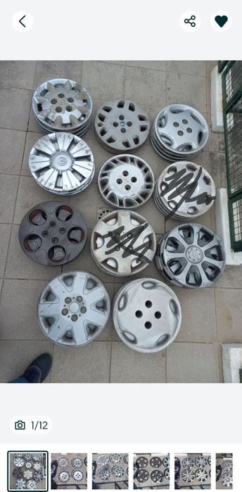 Jogo de 4x tampoes 14 calotas peugeot opel fiat hyundai seat ford citr