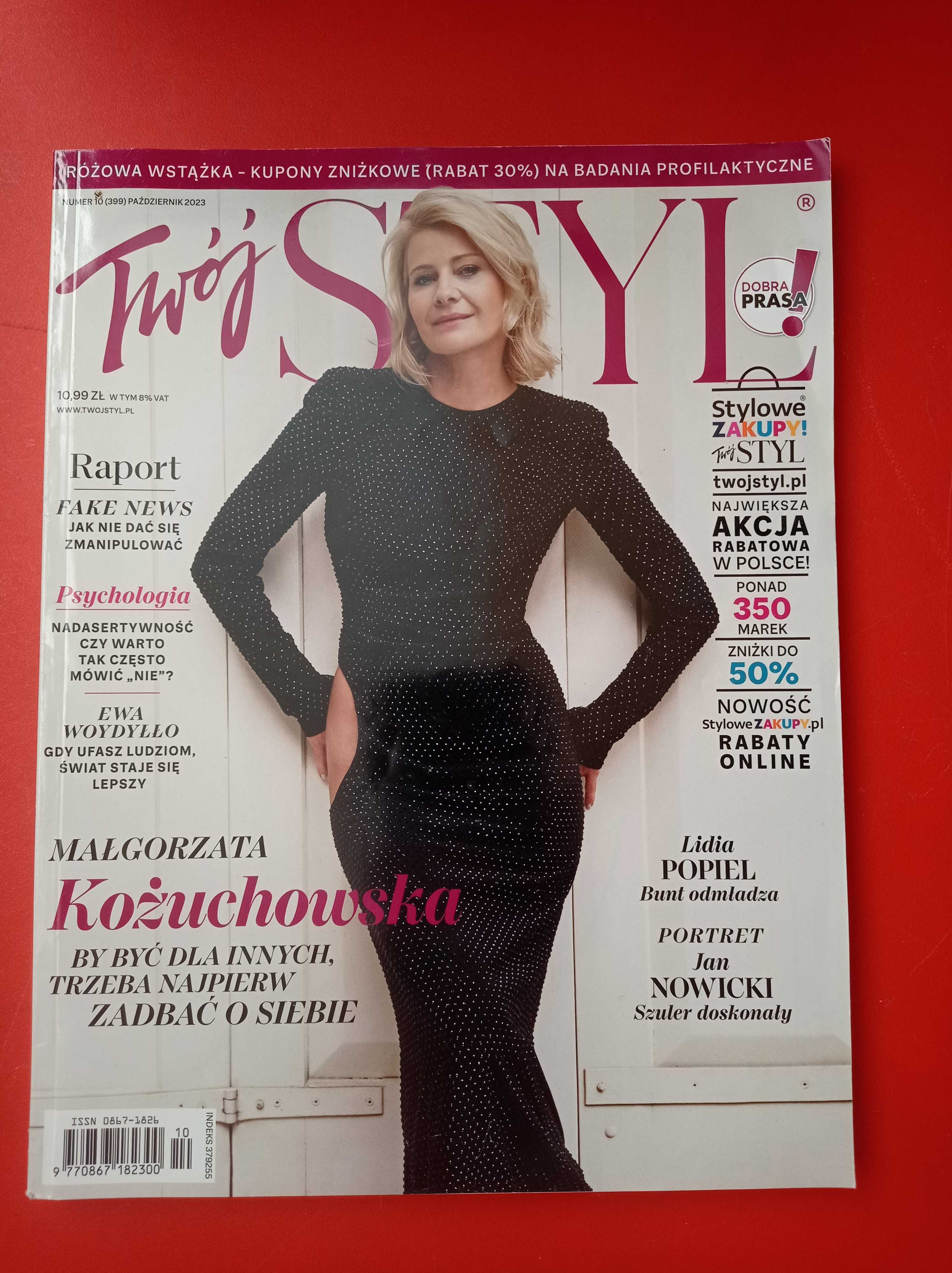 Twój Styl nr 10/2023, październik 2023, Małgorzata Kożuchowska