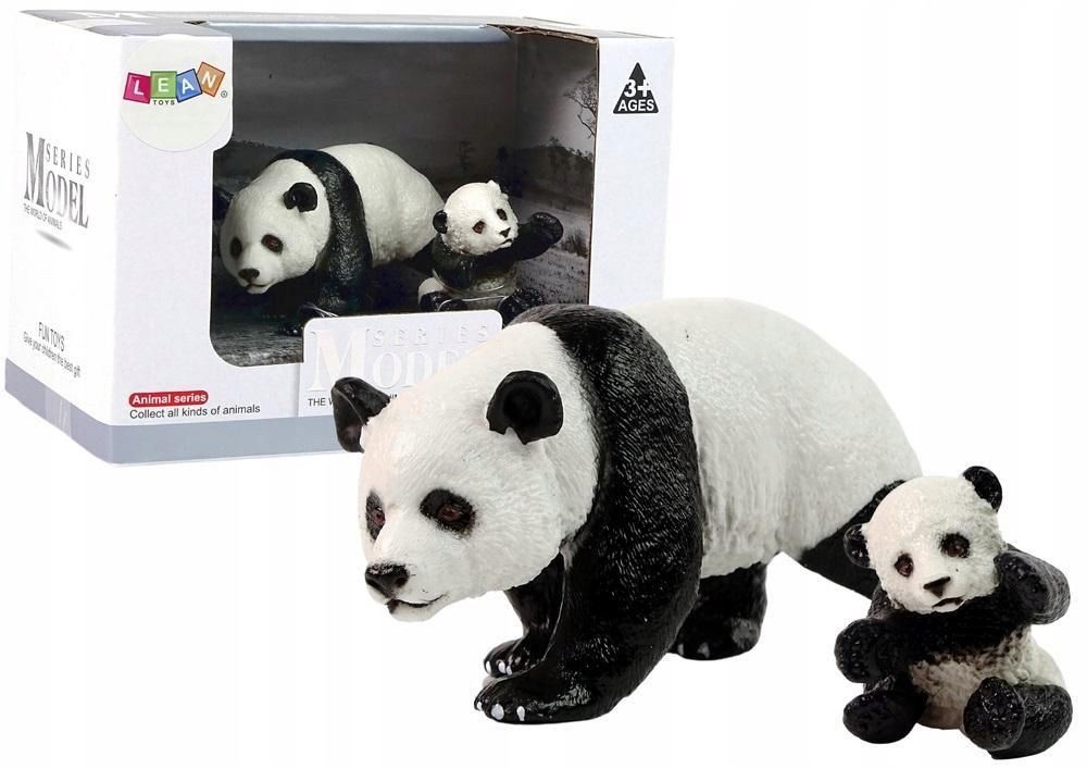 Zestaw Figurek Panda Z Młodą Pandą, Leantoys