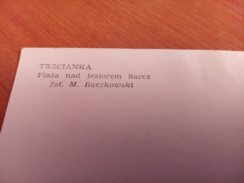 Widokówka pocztówka Trzcianka jezioro sarcz