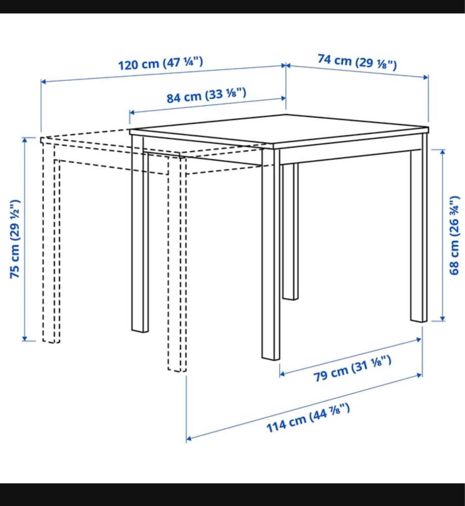 Stol rozkladany ikea vihals