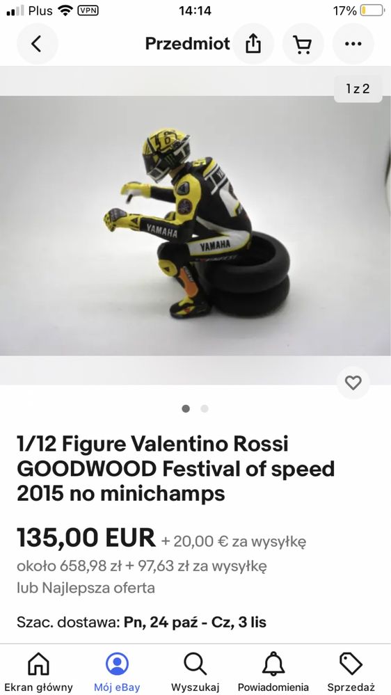 Figurka Vr46 Valentino Rossi Minichamps Agv Moto Gp Kolekcja GoodWood