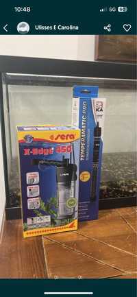 Kit Aquario 70l com termostato e filtro