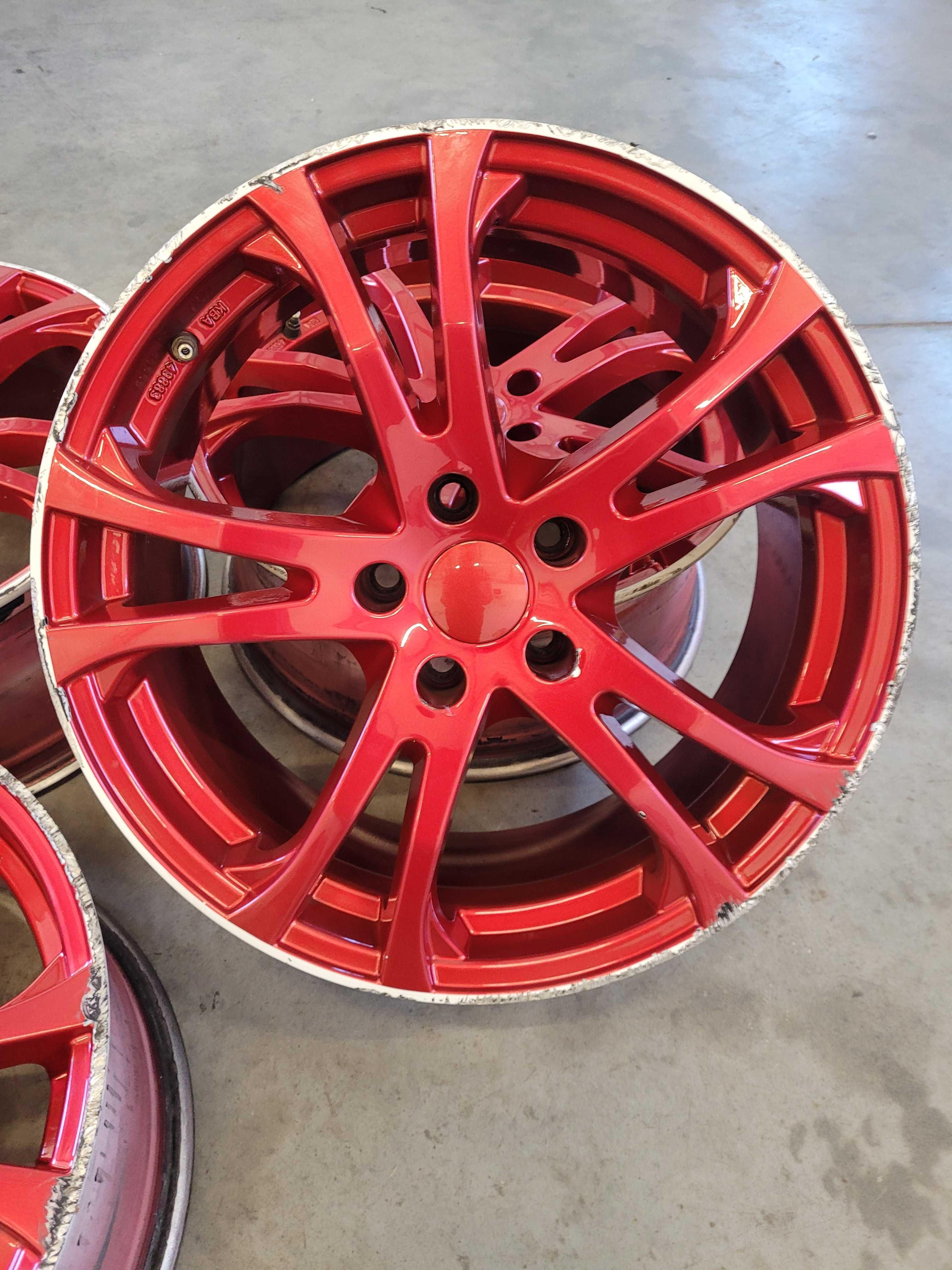 Felgi aluminiowe r 18 5 x 112  czerwone