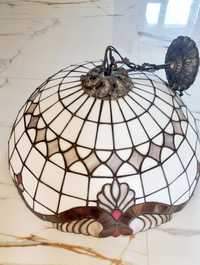 Lampa wisząca w stylu Tiffany, witraż