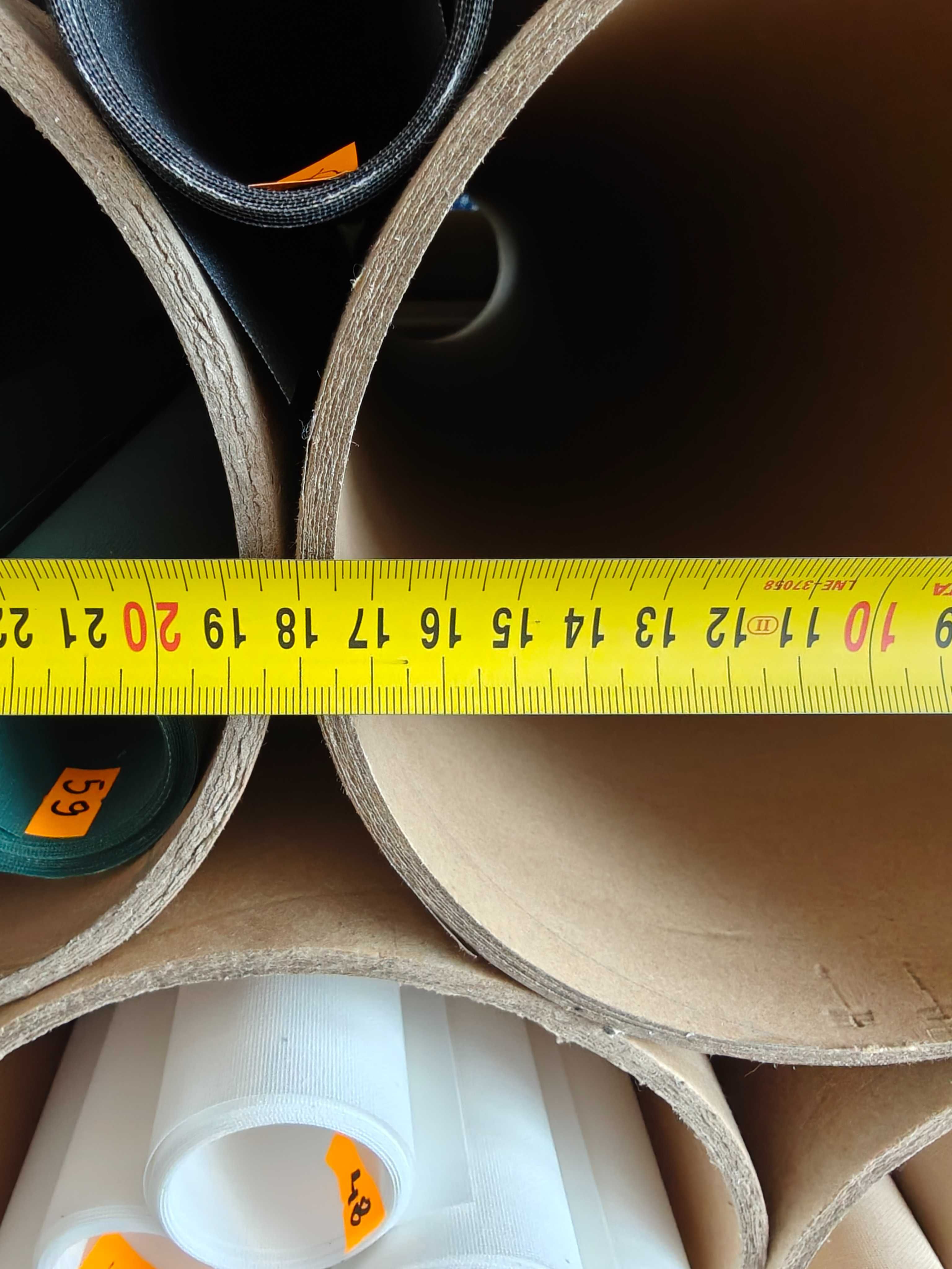Gilzy tekturowe stan bardzo dobry - średnica 16-17cm dł. 200-250cm
