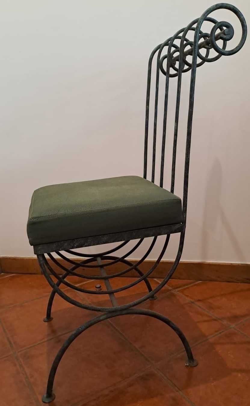 Cadeira vintage ferro forjado (verde)