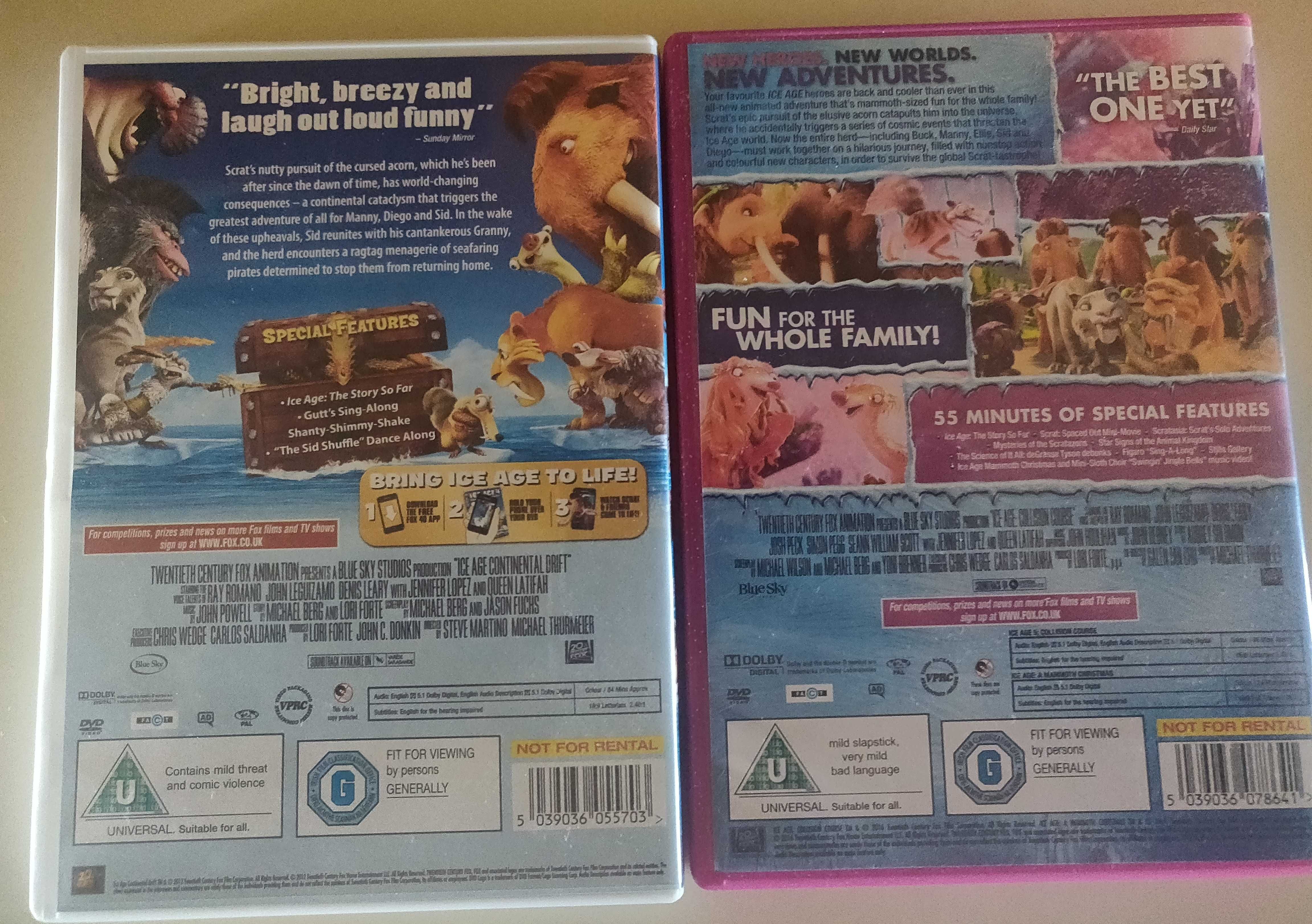 Epoka lodowcowa 4 i 5 DVD po angielsku
