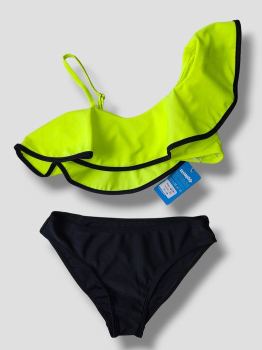 Дитячий купальник з воланом Z.Five 9281-1 чорний-лимонний 36 140 см