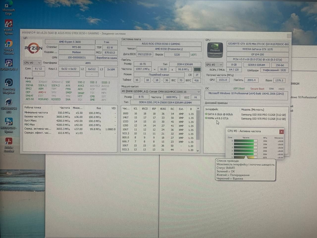 Asus STRIX B350-I Gaming ITX AM4 Ryzen 2000-5000