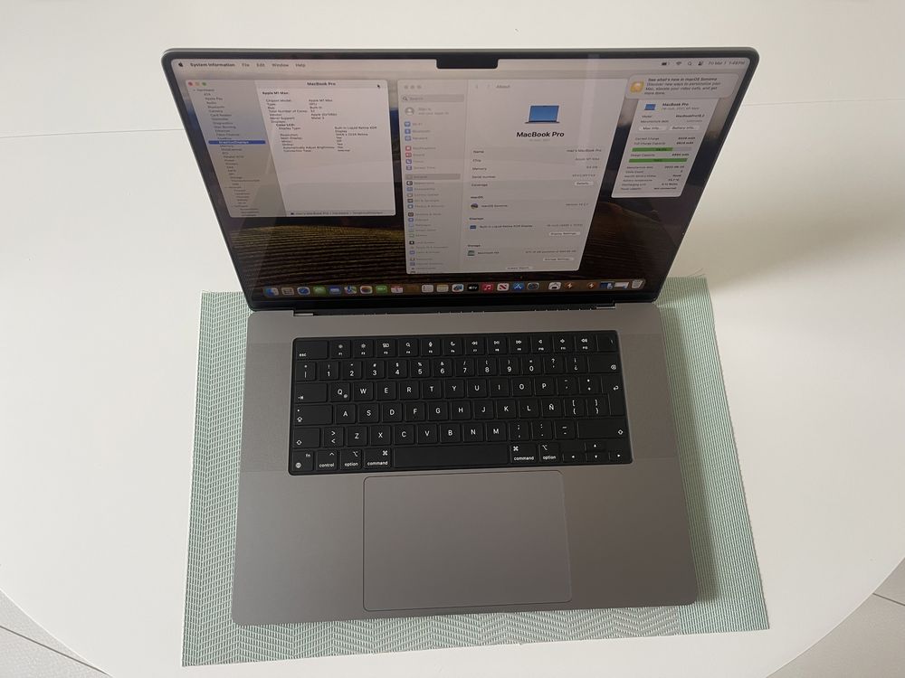 Новий максимальний Macbook Pro 16" 2021 M1 Max 64GB 1ТB 32GPU 2600$