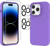 Etui iPhone 14 Pro Max 6,7 cala fiolet +2 folie