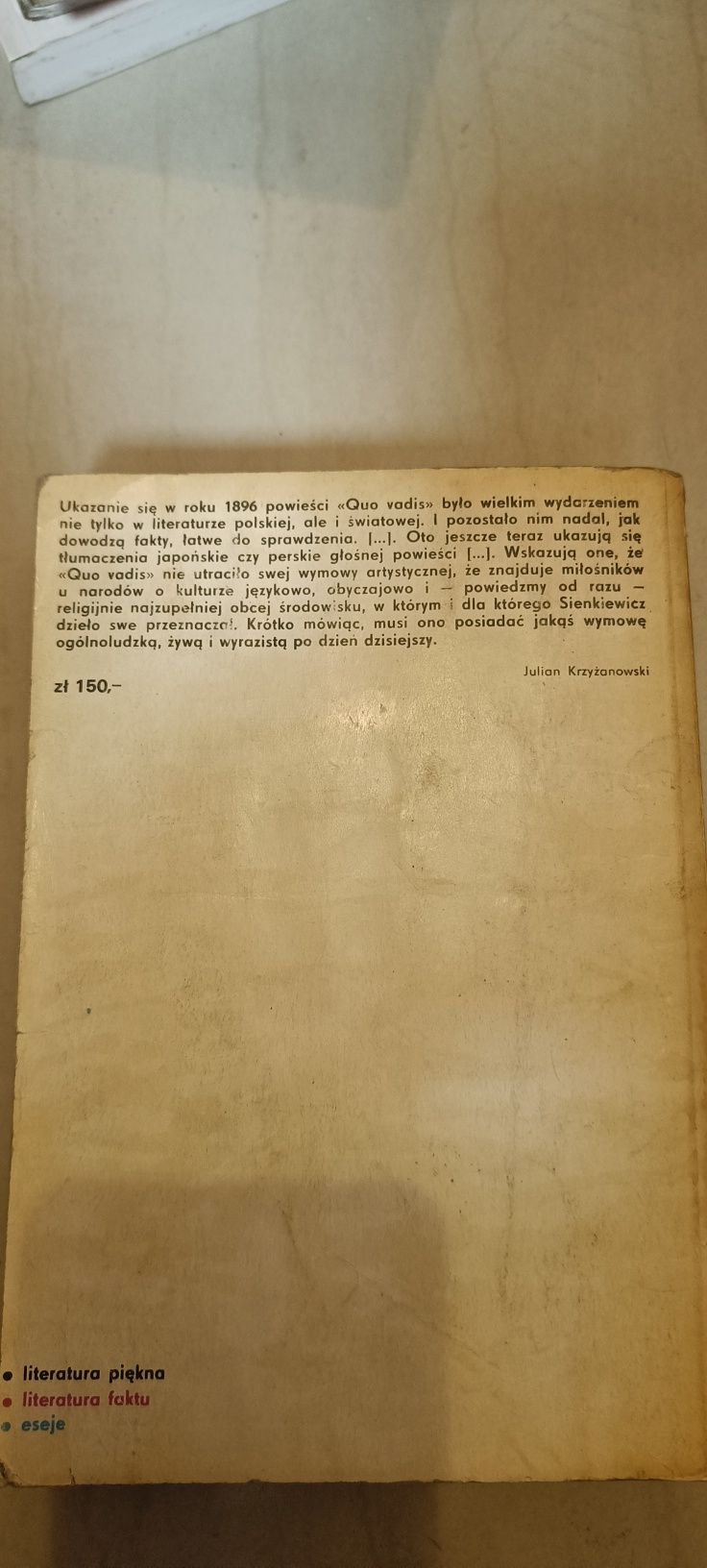 Powieść "Quo vadis" Henryk Sienkiewicz