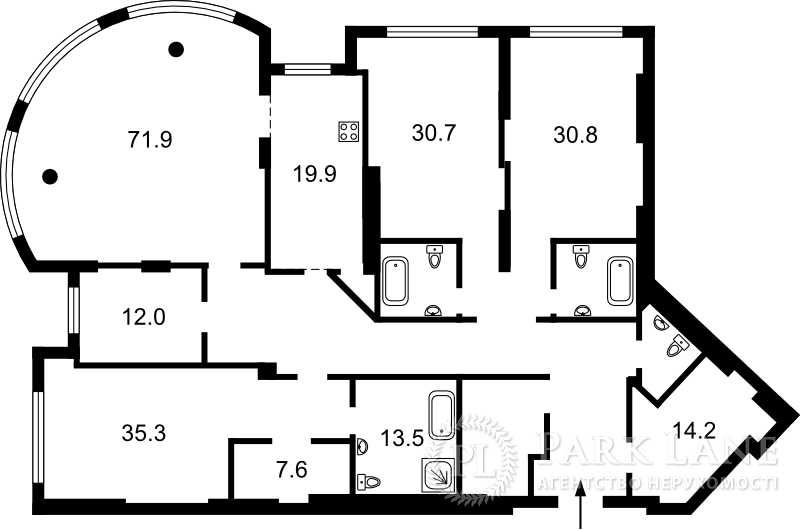 Продам квартиру(310м2)з авторським ремонтом в Даймонд Хилл