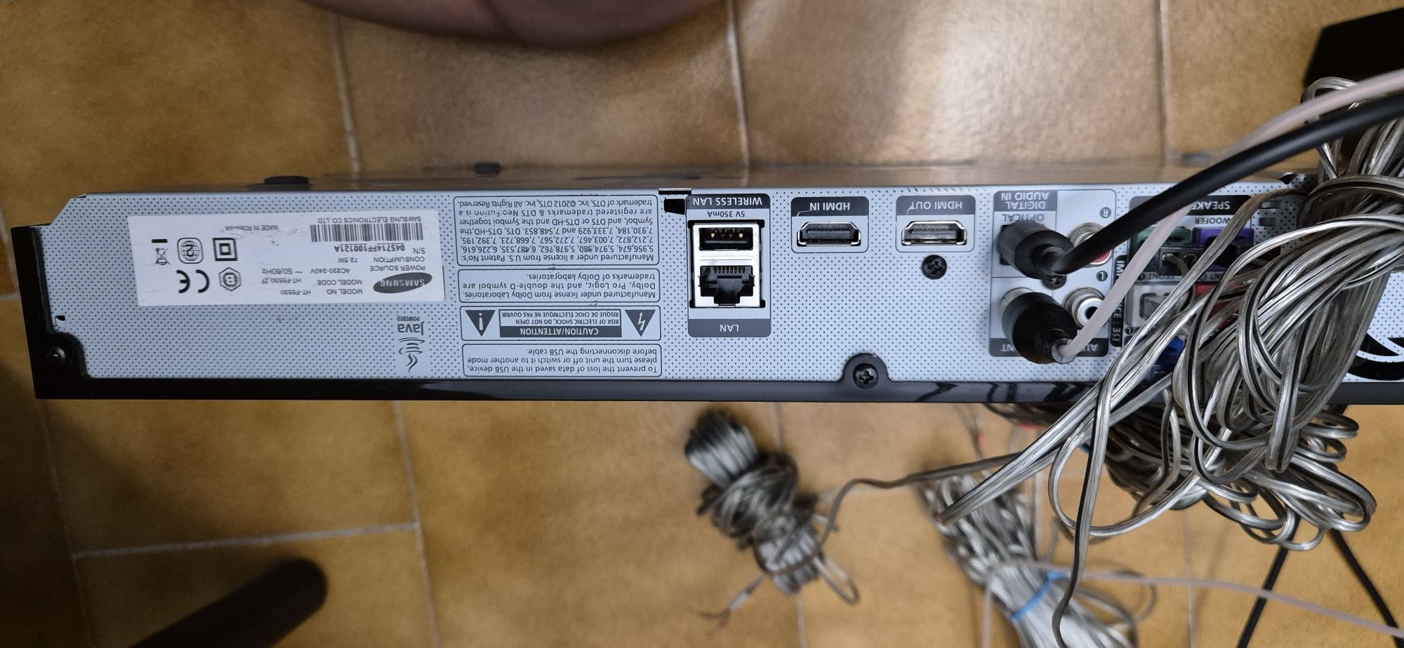 Dvd samsung com 5 colunas