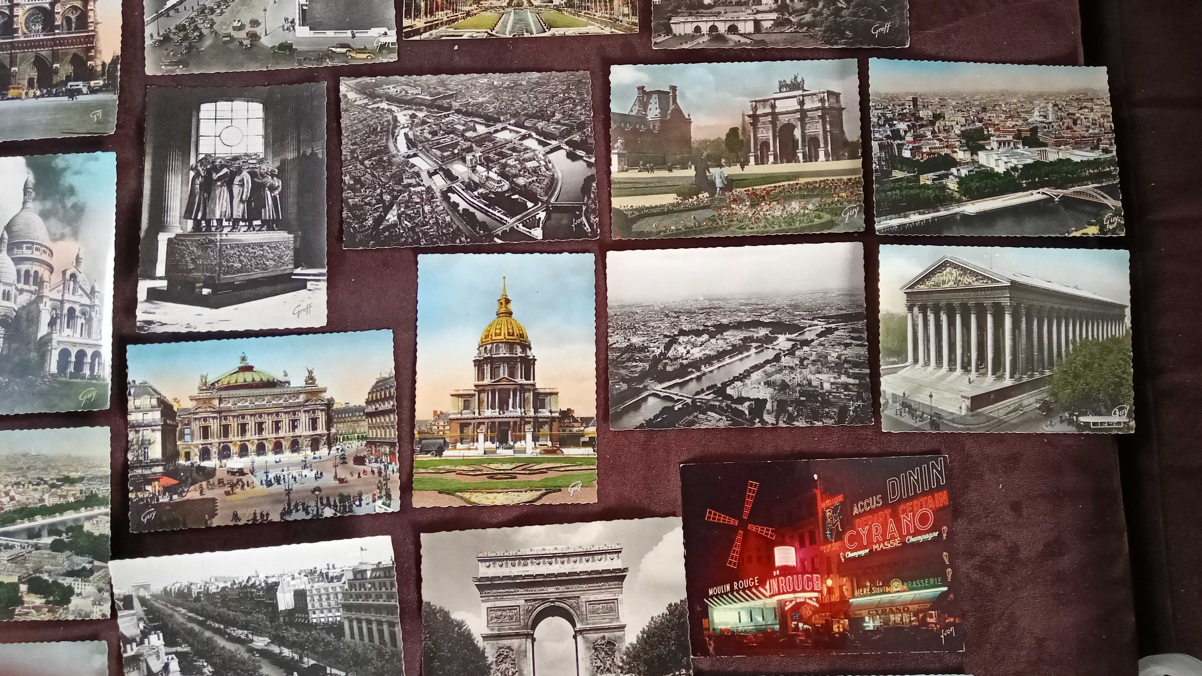 Stare pocztówki z Paryża 22 sztuki