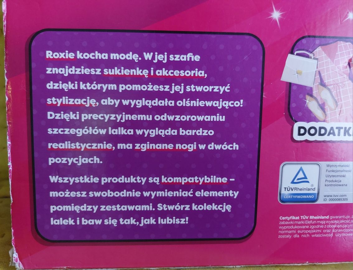 zestaw lalka roxie 30 cm elefun wymarzona szafa nowa wiek 3+