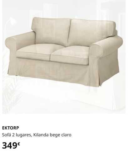 EKTORP
Sofá 2 lugares, Kilanda bege claro